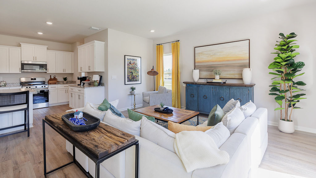 The Belfort is a 4-bedroom, 2.5-bathroom two-story home with over 2200 Sq. Ft. and a two-car garage