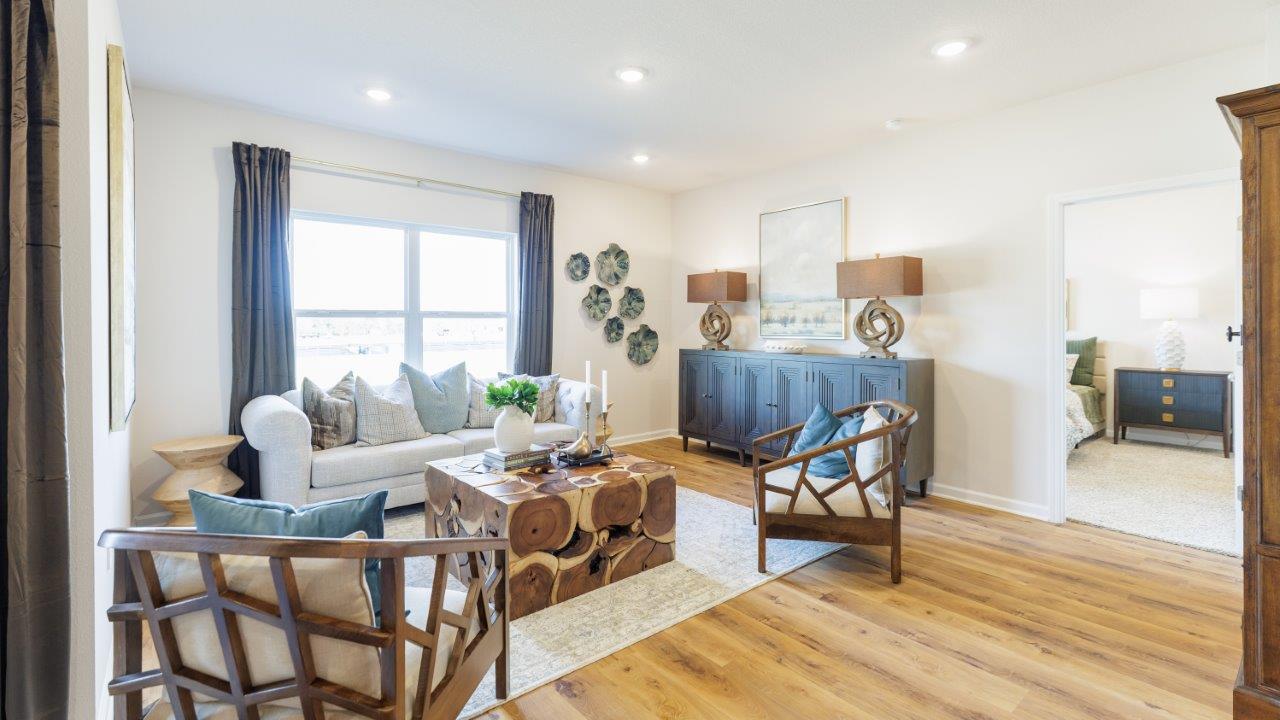 The one-level Beau plan is a spacious, 4-bedroom, 2 bath design in 1,799 square fee