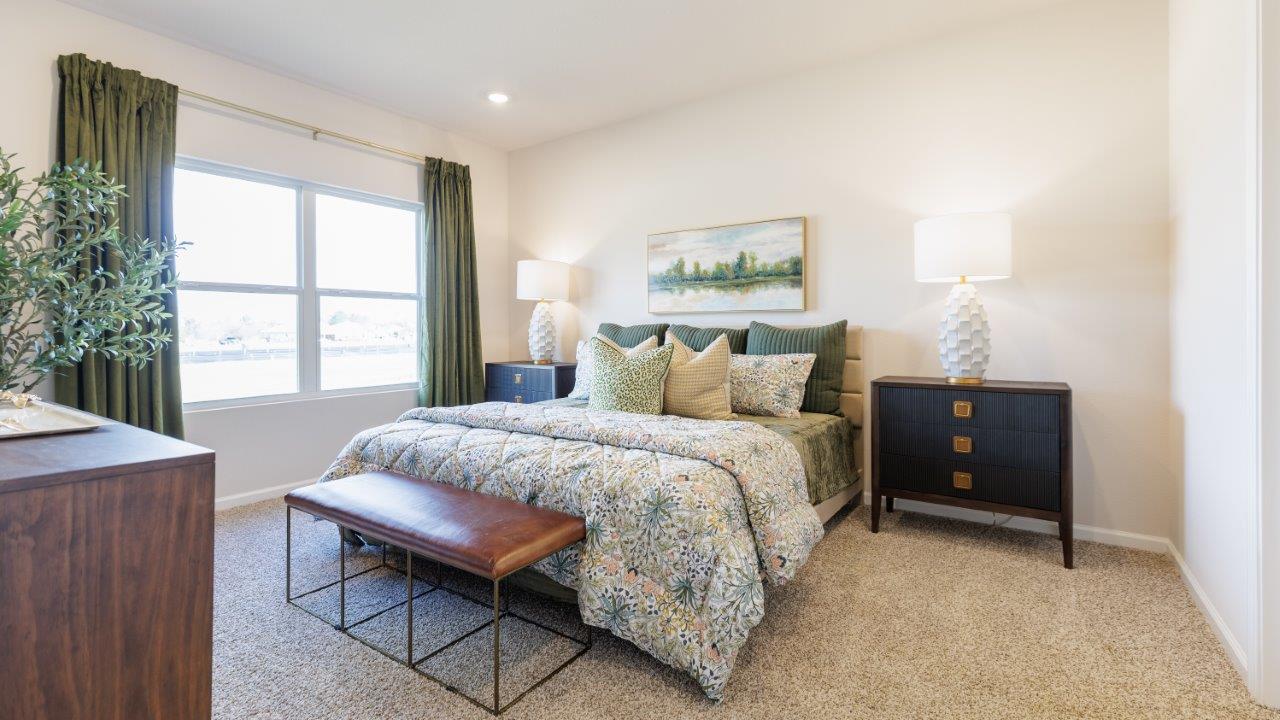 The one-level Beau plan is a spacious, 4-bedroom, 2 bath design in 1,799 square feet with 9-foot ceilings