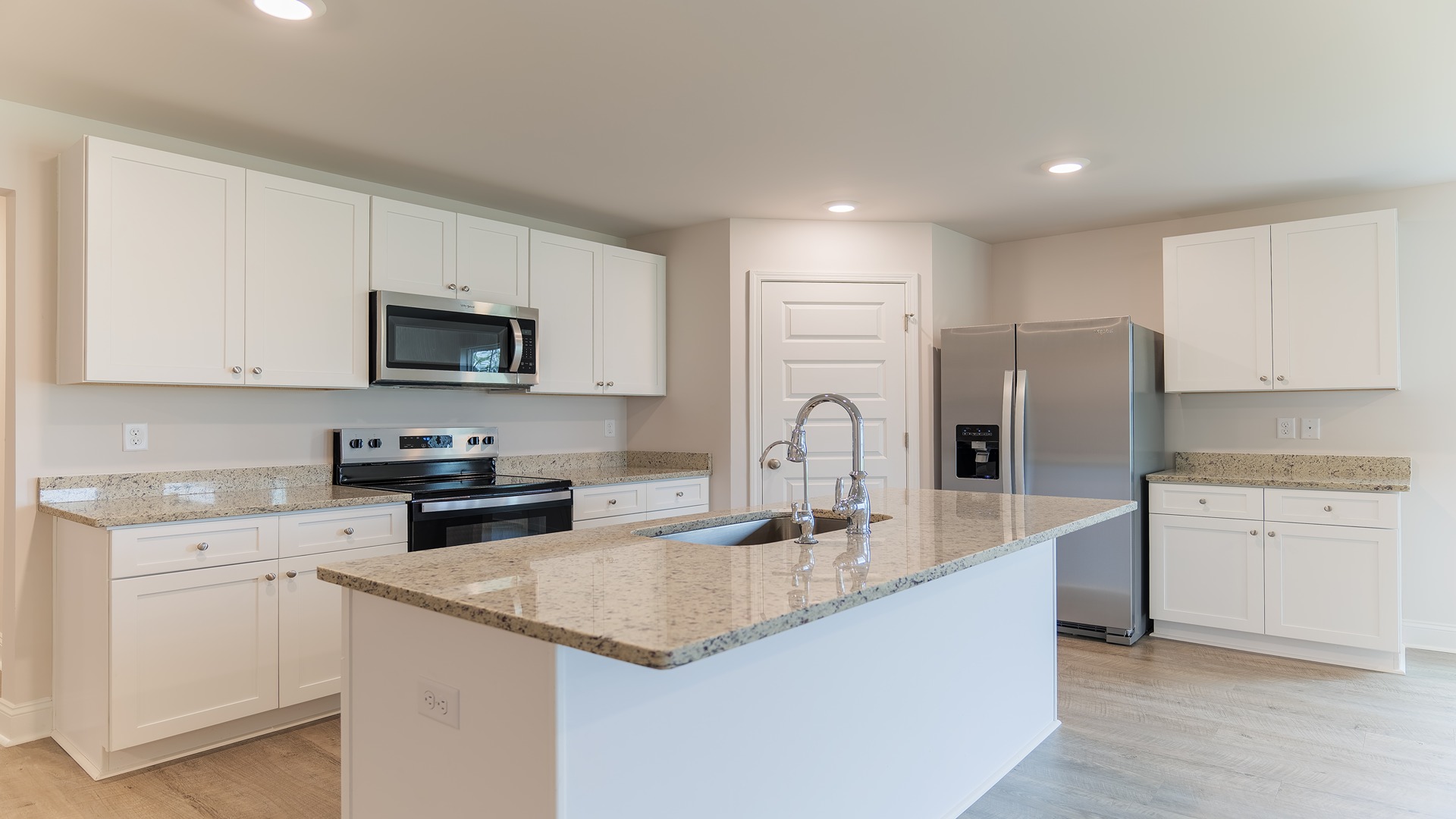 The spacious Creekside offers 5 bedrooms and 3 bathrooms in 2,043 square feet