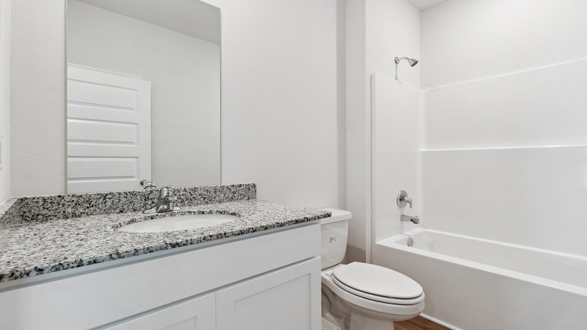 The Walker plan is a single-story, 3 bed, 2 bath layout
