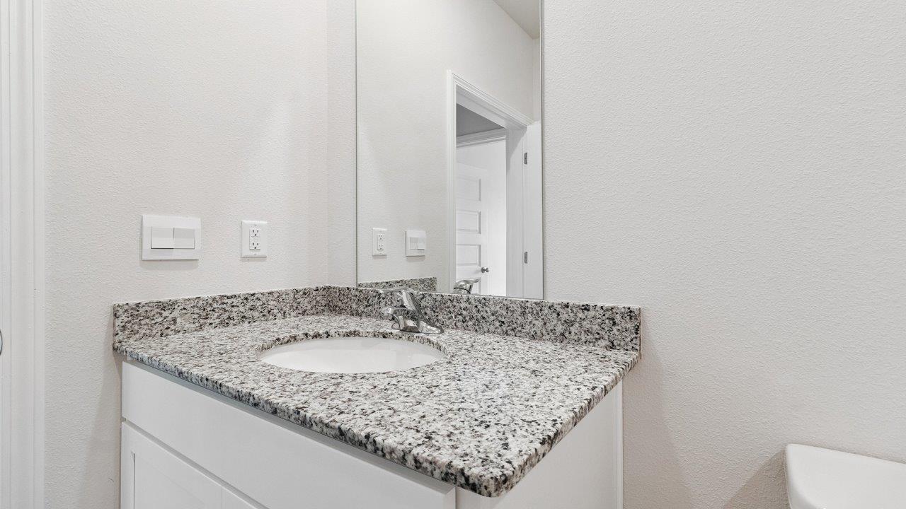 The Walker plan is a single-story, 3 bed, 2 bath layout