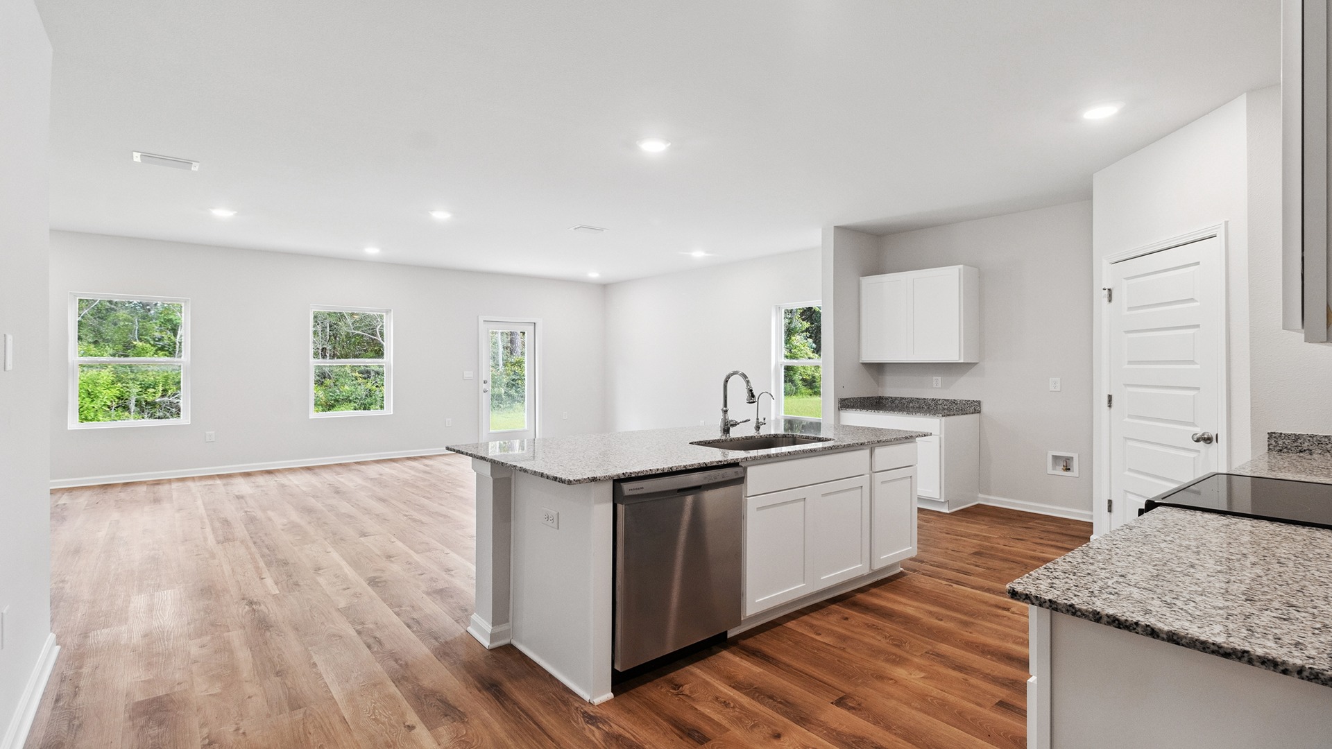 The Walker plan is a single-story, 3 bed, 2 bath layout