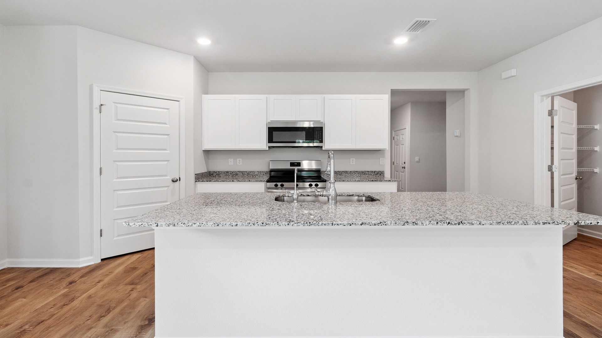 The Walker plan is a single-story, 3 bed, 2 bath layout