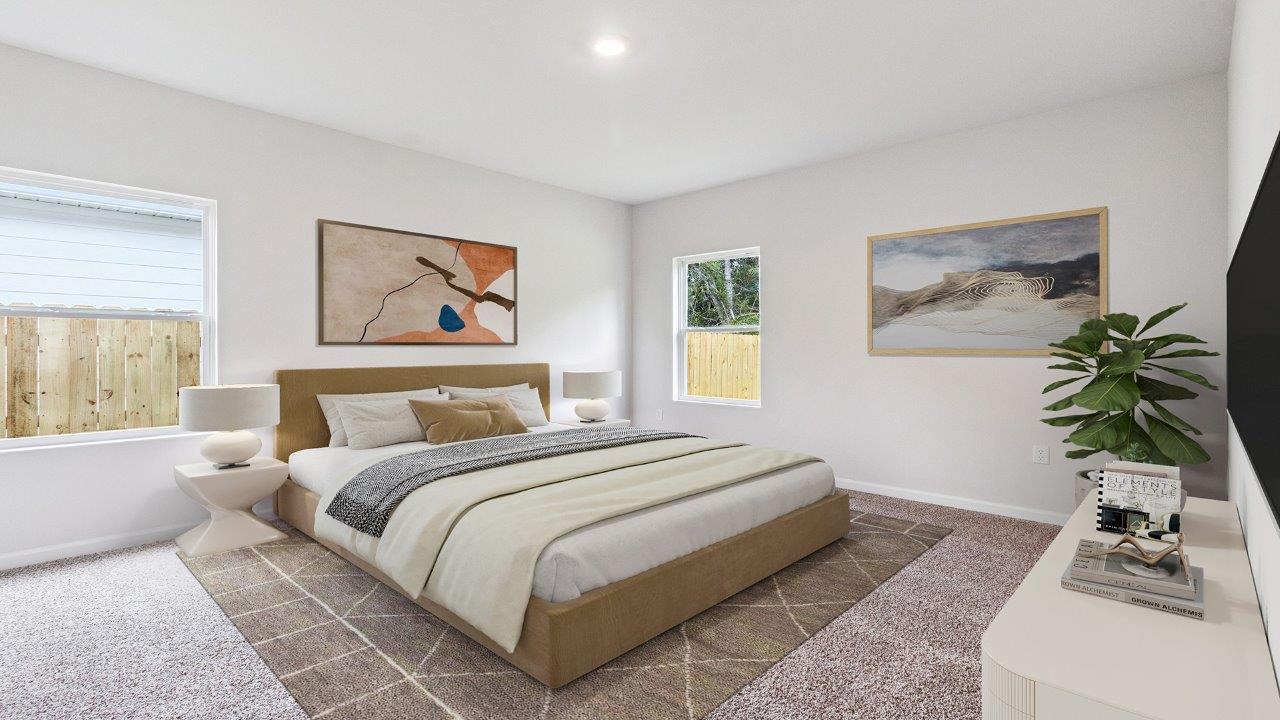 The Walker plan is a single-story, 3 bed, 2 bath layout