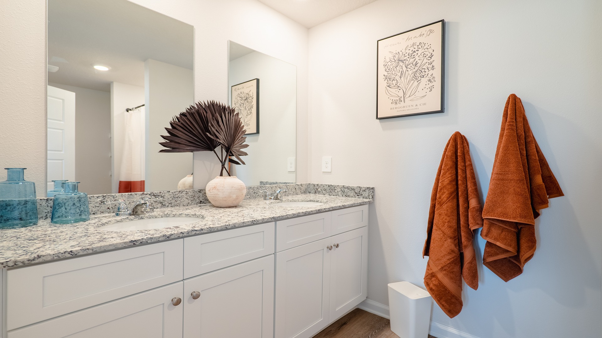 a 3-bedroom, 2 ½-bathroom end-unit townhome with an attached garage