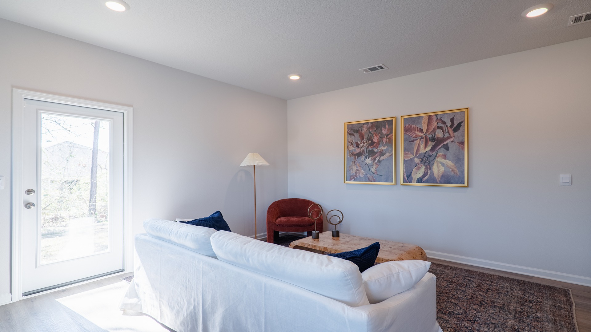 This modern and spacious floorplan features a 3-bedroom, 2 ½-bathroom end-unit townhome