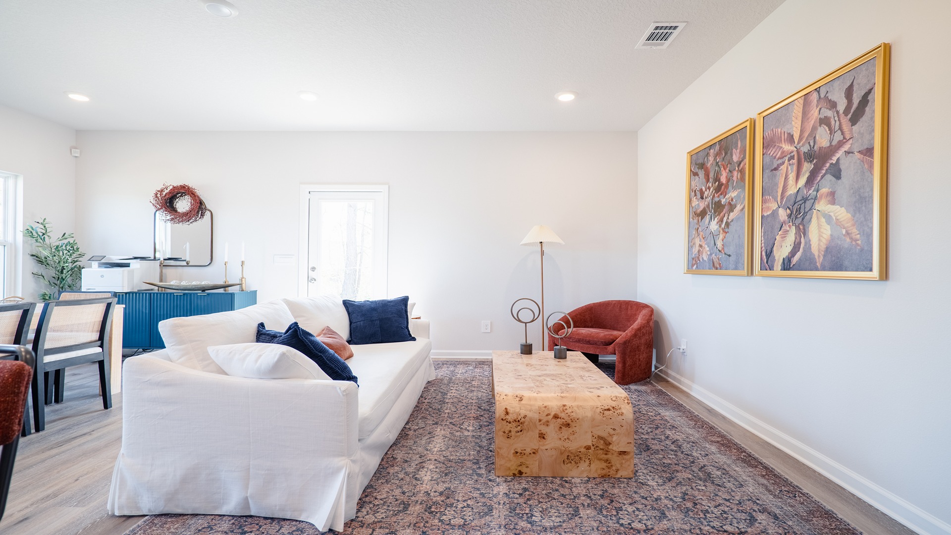 This modern and spacious floorplan features a 3-bedroom, 2 ½-bathroom townhome with an attached garage