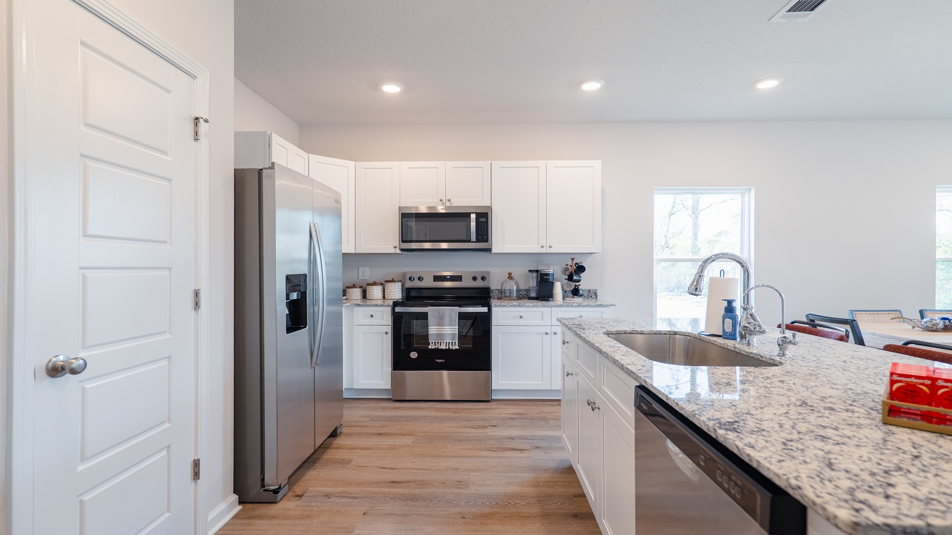 This modern and spacious floorplan features a 3-bedroom, 2 ½-bathroom townhome with an attached garage,