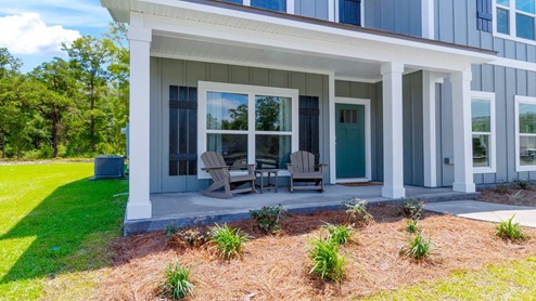 Front porch of the model home