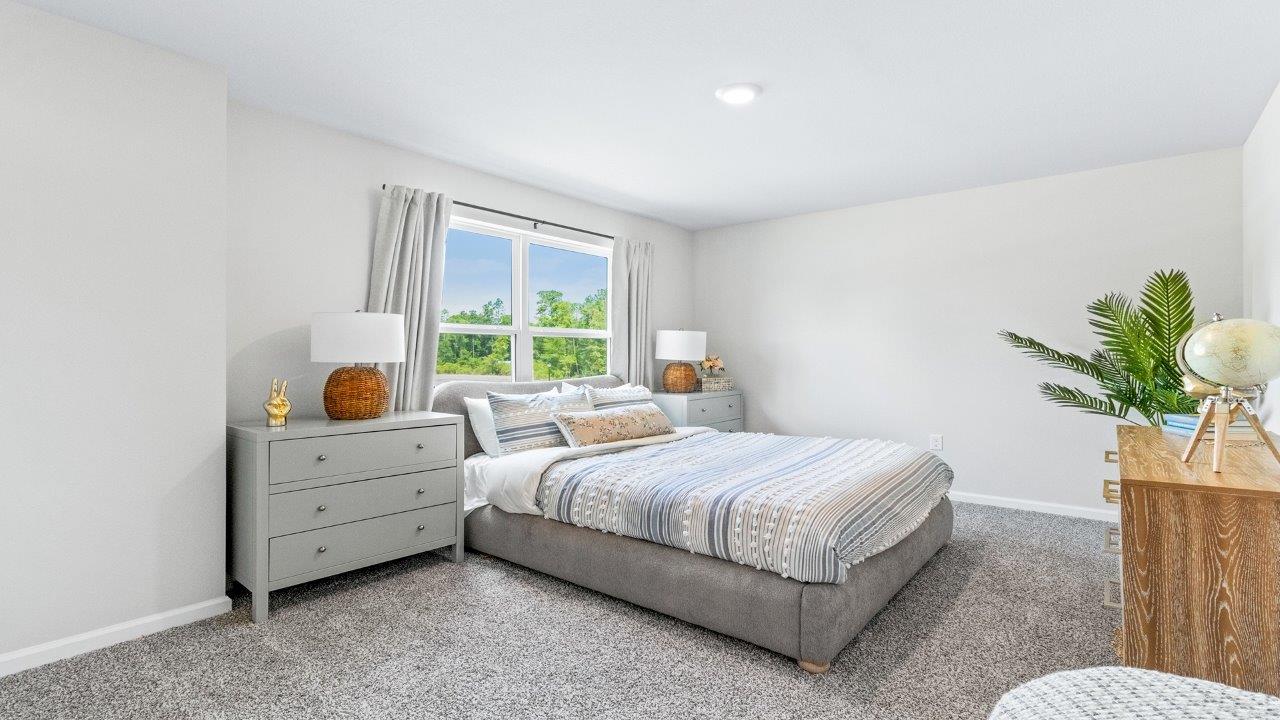 The Embry is a 5-bedroom, 3.5-bathroom two-story home with over 2800 Sq. Ft. and a two-car garage.