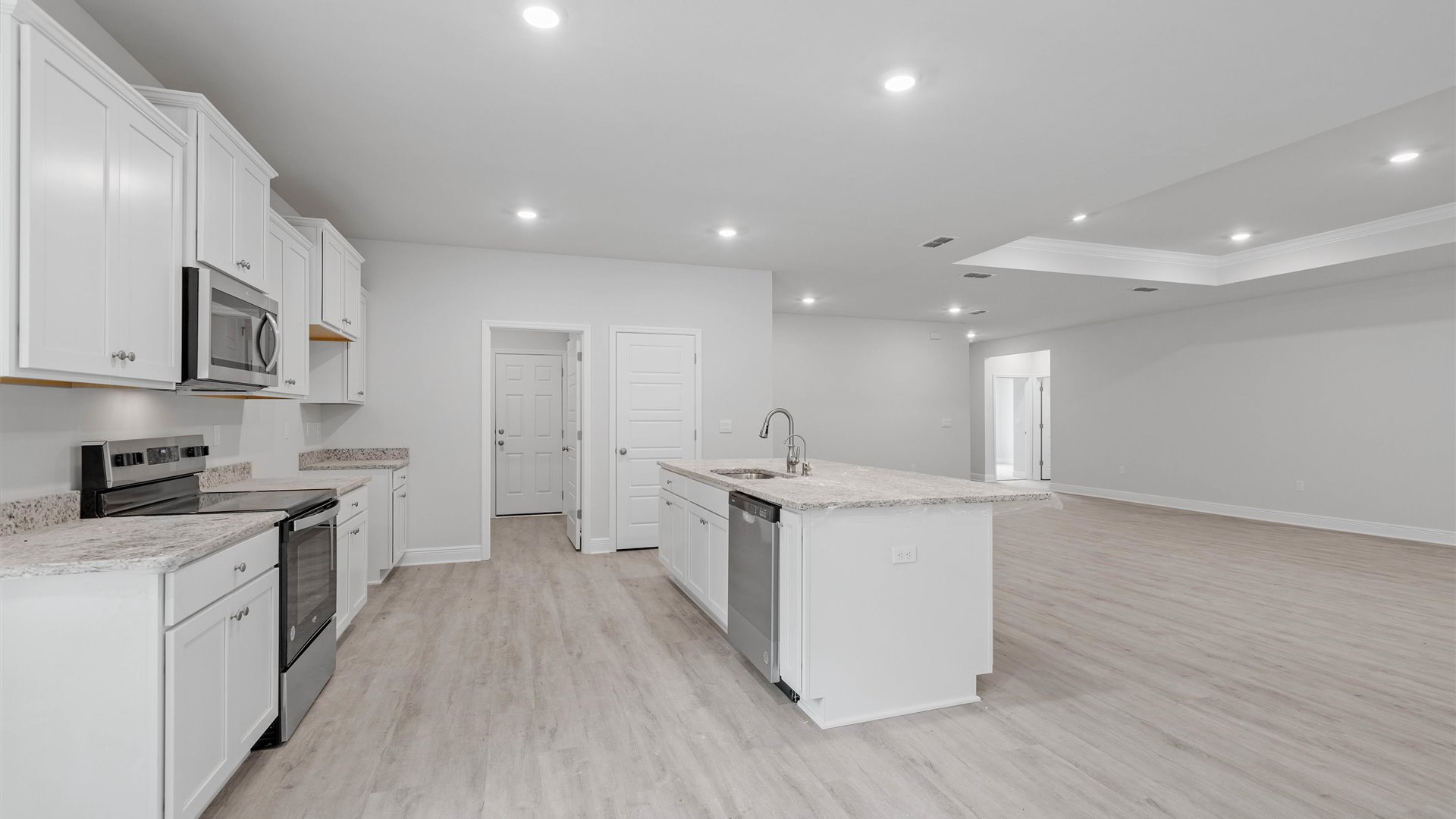 This floor plan is a beautiful 4 bed, 3 bath home with a spacious covered patio and a 3-car garage – all on one level.