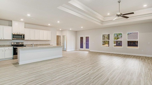 This floorplan offers ample space and functionality with five bedrooms, three bathrooms
