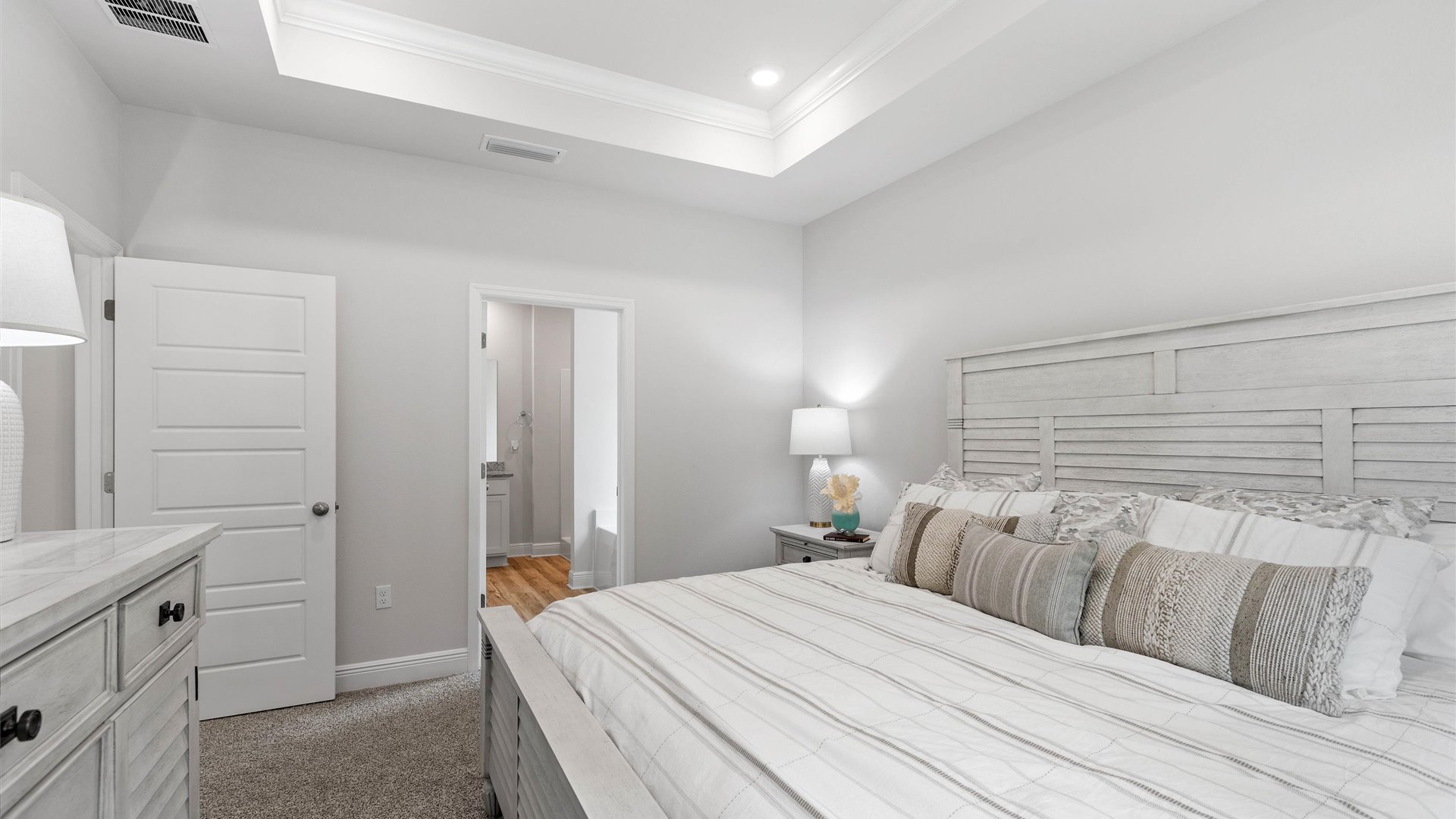 This one-level plan provides a spacious, 4-bedroom, 2 bath design in 1,799 square feet