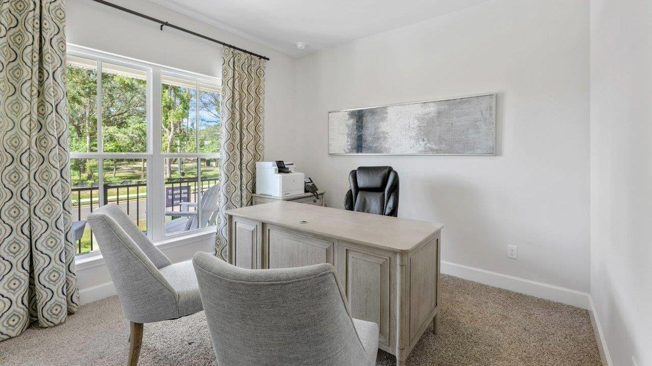 This one-level plan provides a spacious, 4-bedroom, 2 bath design in 1,799 square feet