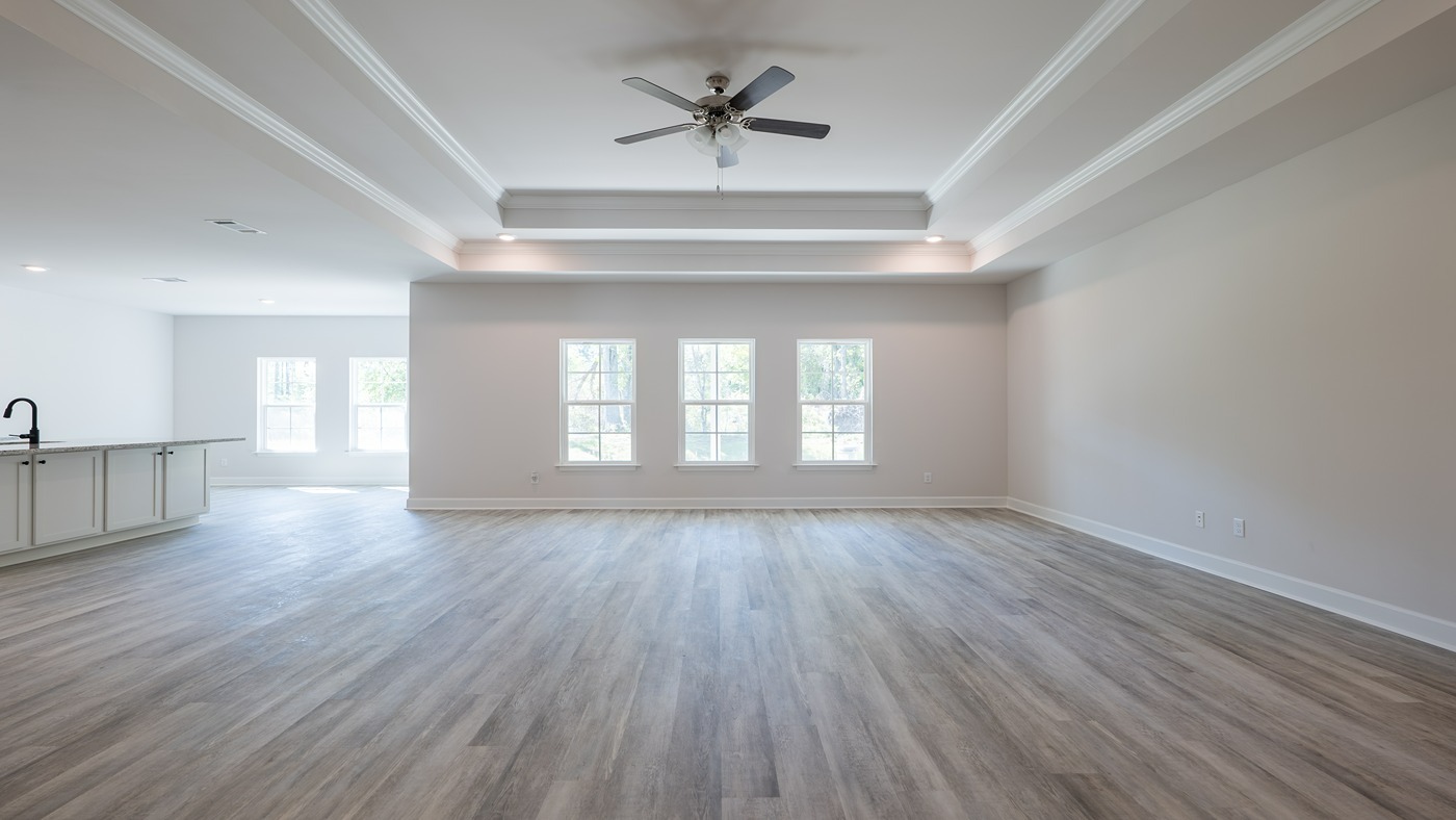 Living room with windows