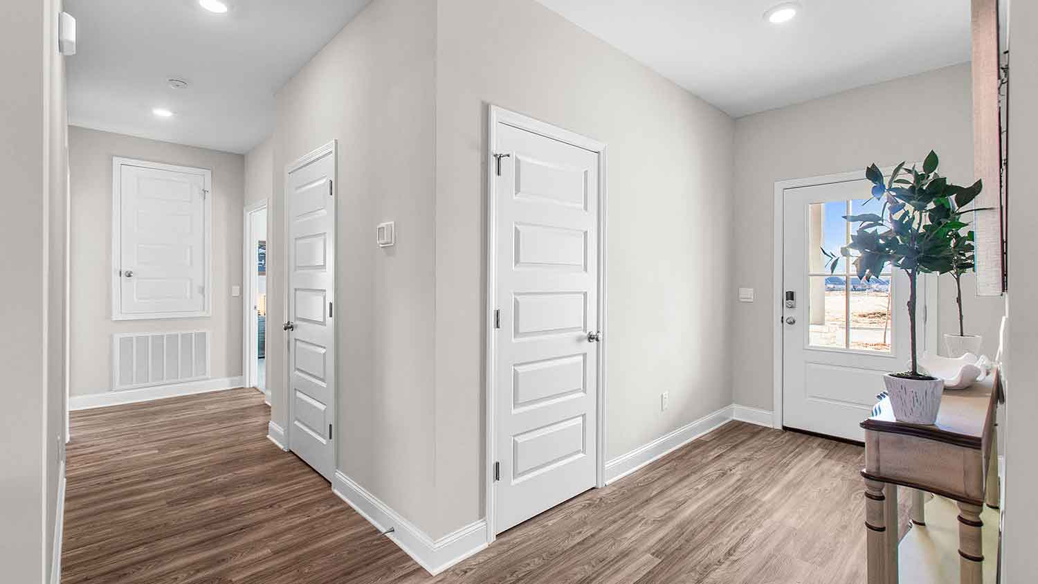 hallway view of the entry hallway