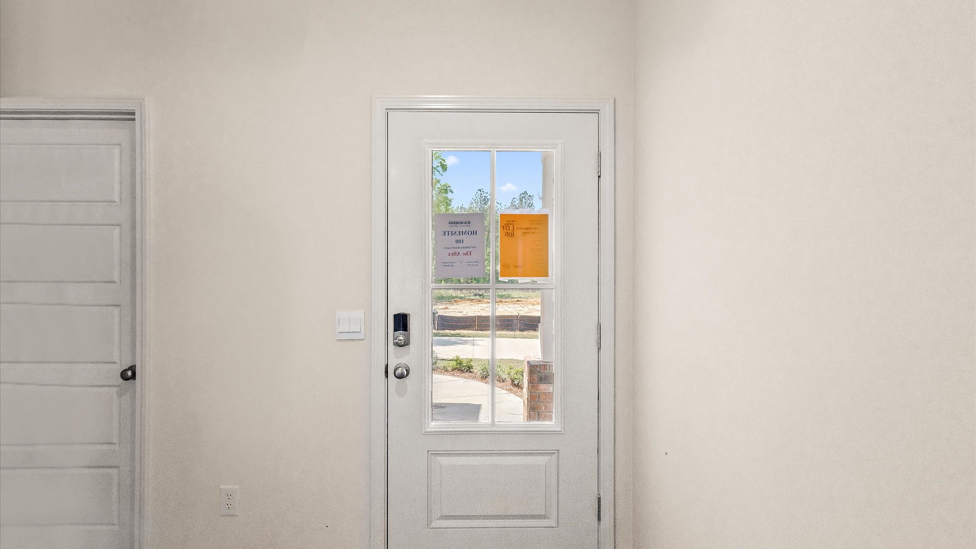 View of front entry door