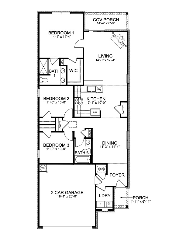Allex floorplan in the Serenity Lake community.