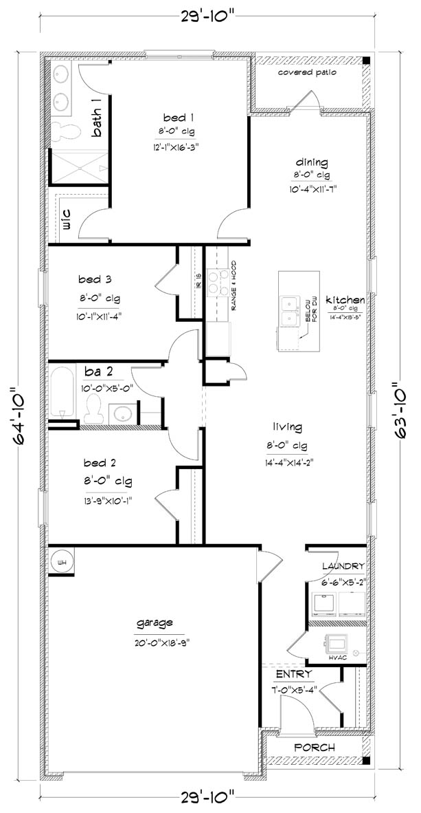 Burke B Single Story Home Floorplan