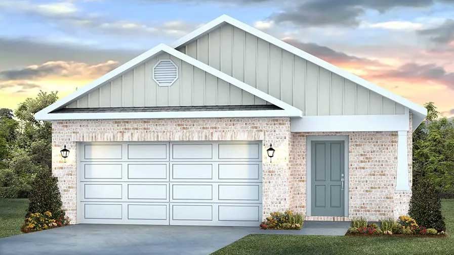 Burke B4 Single Story Home Rendering