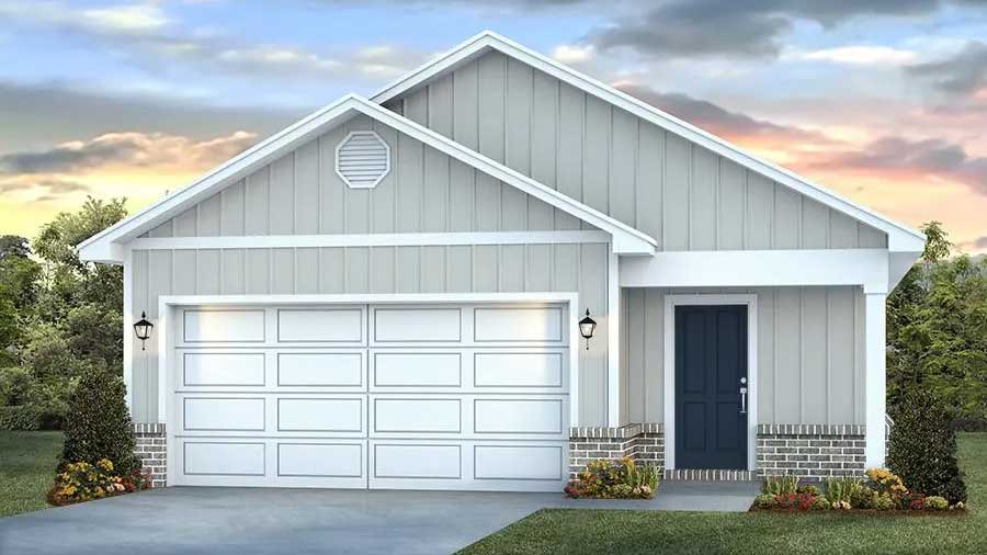 Burke BF10-15 Single Story Home Rendering