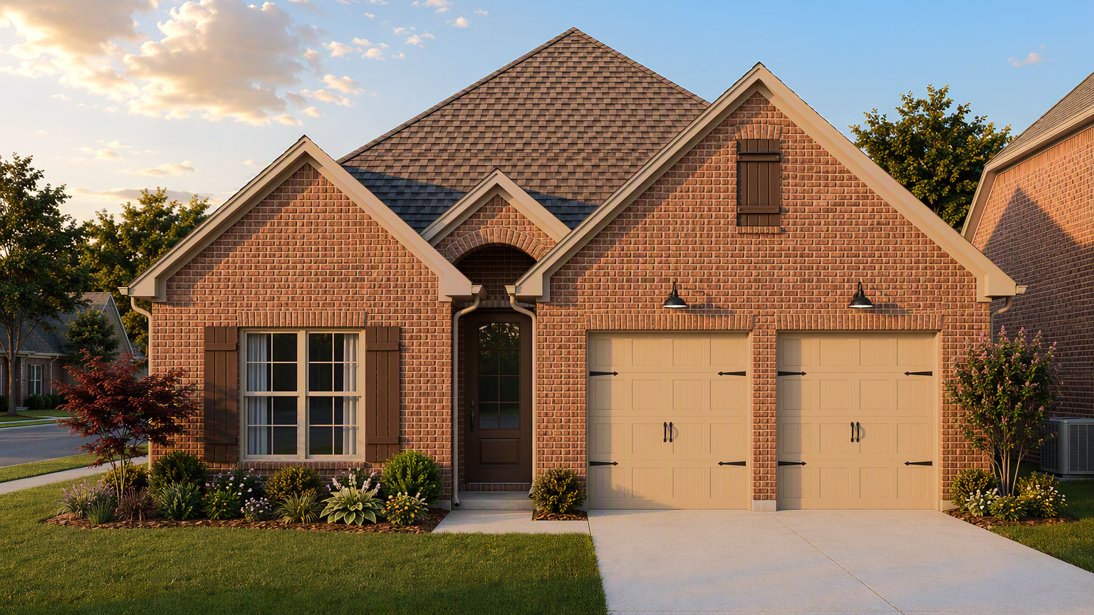 Delray single story home rendering