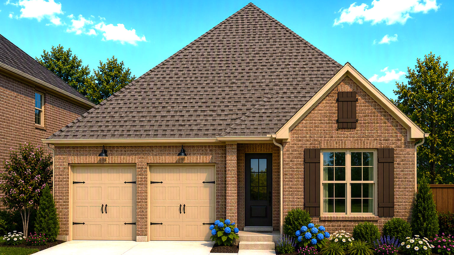 Riverside single story home rendering