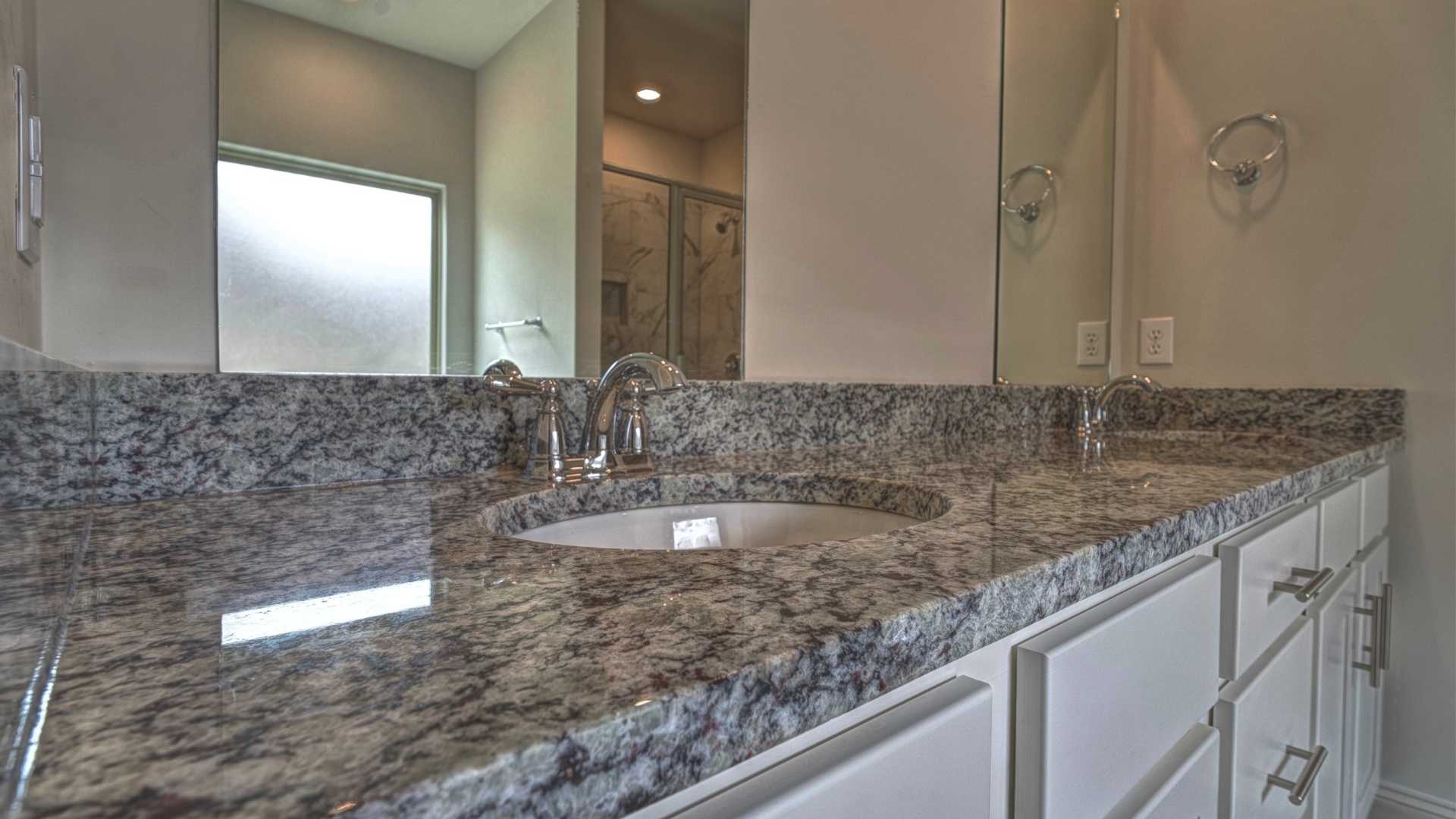 interior bathroom with two sinks