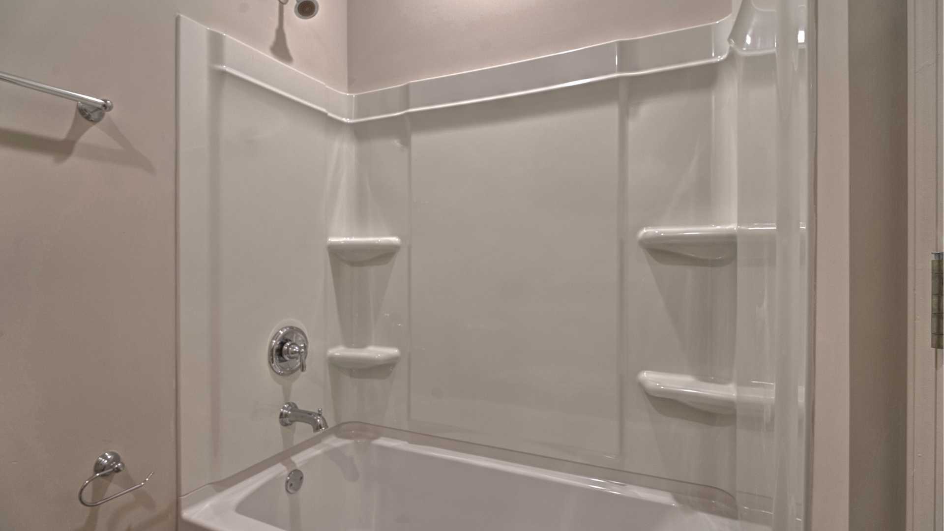 interior bathroom with full sized shower