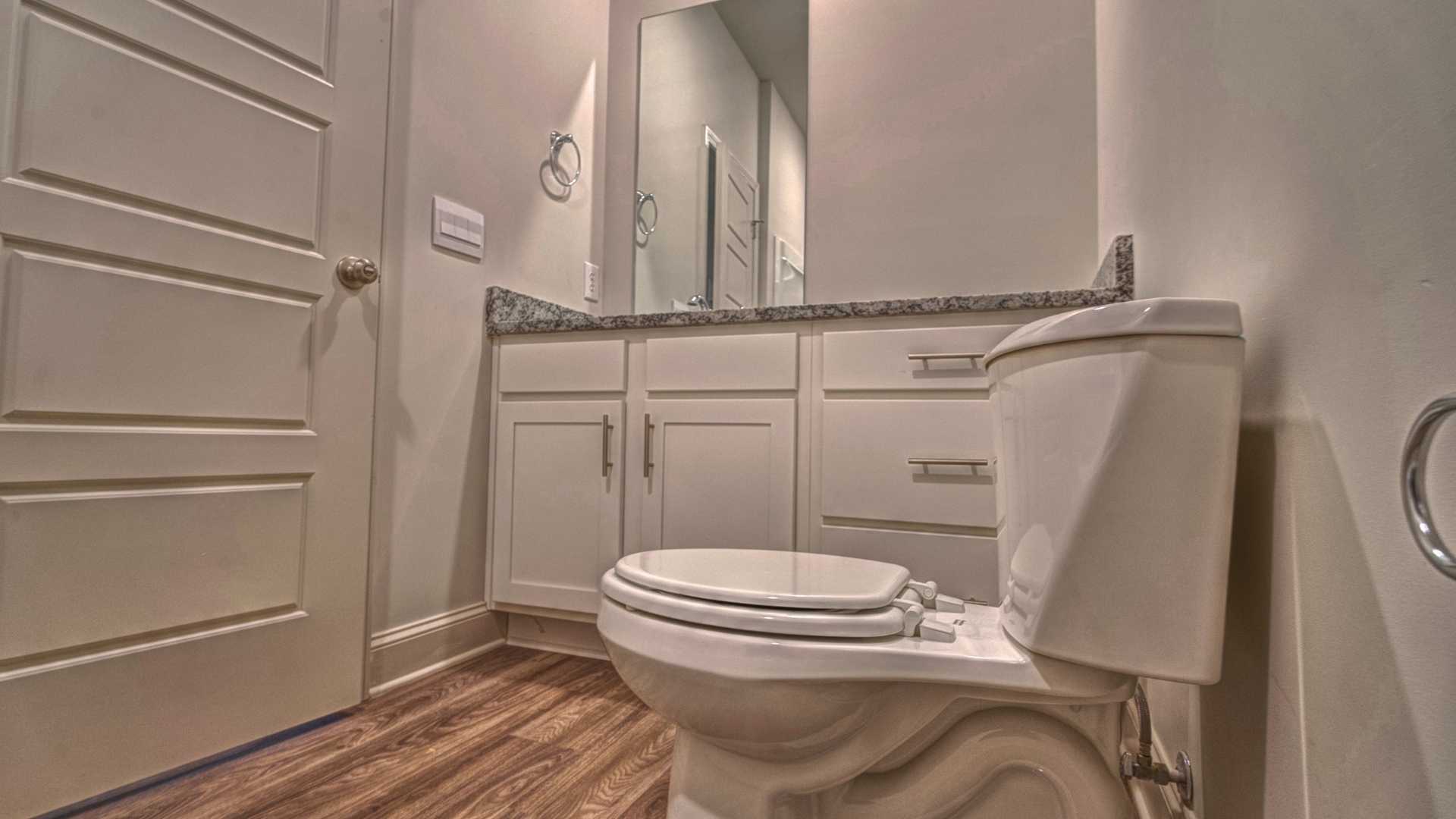 interior bathroom with sink and toiler