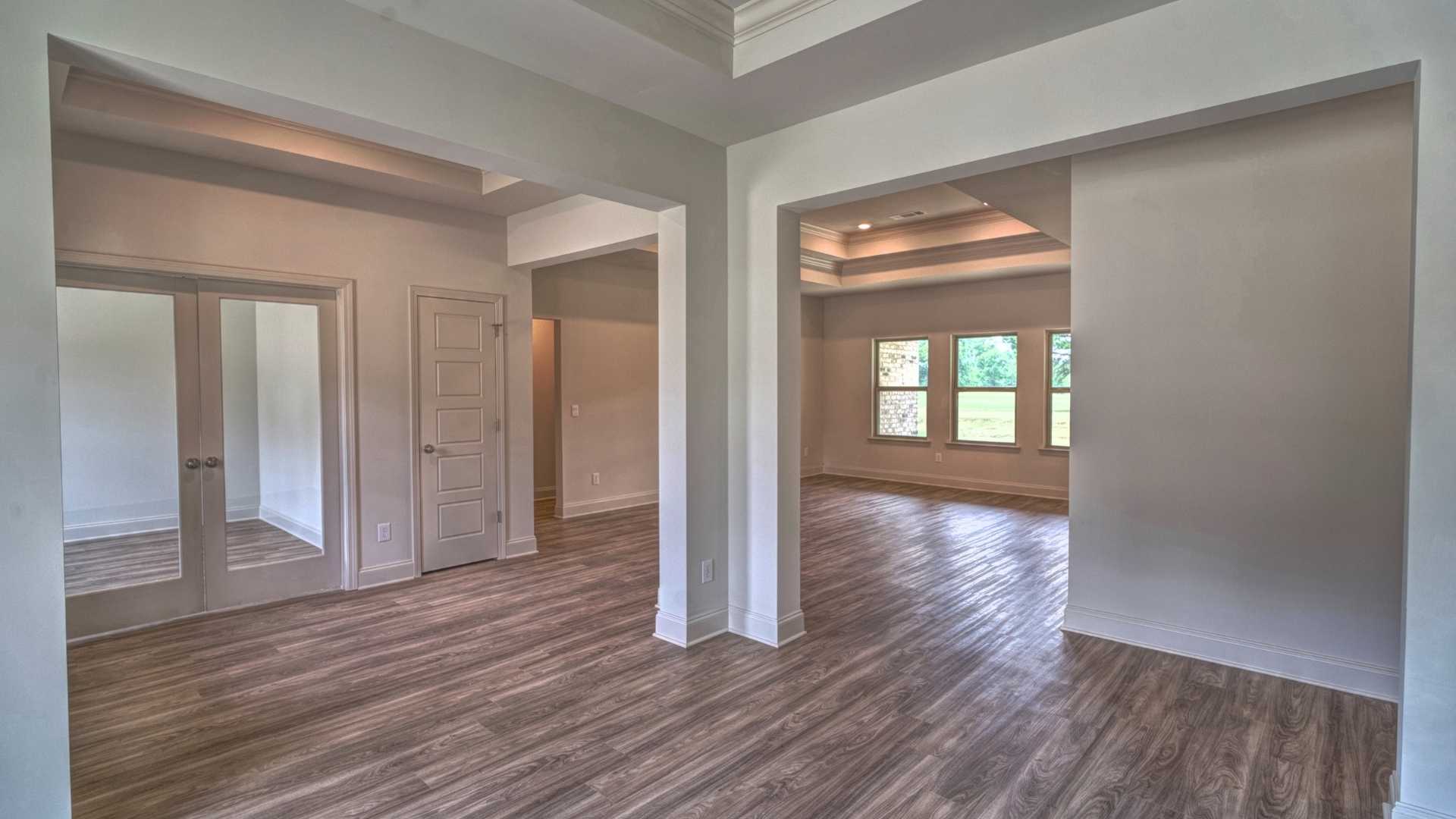 Interior dining area open to living room