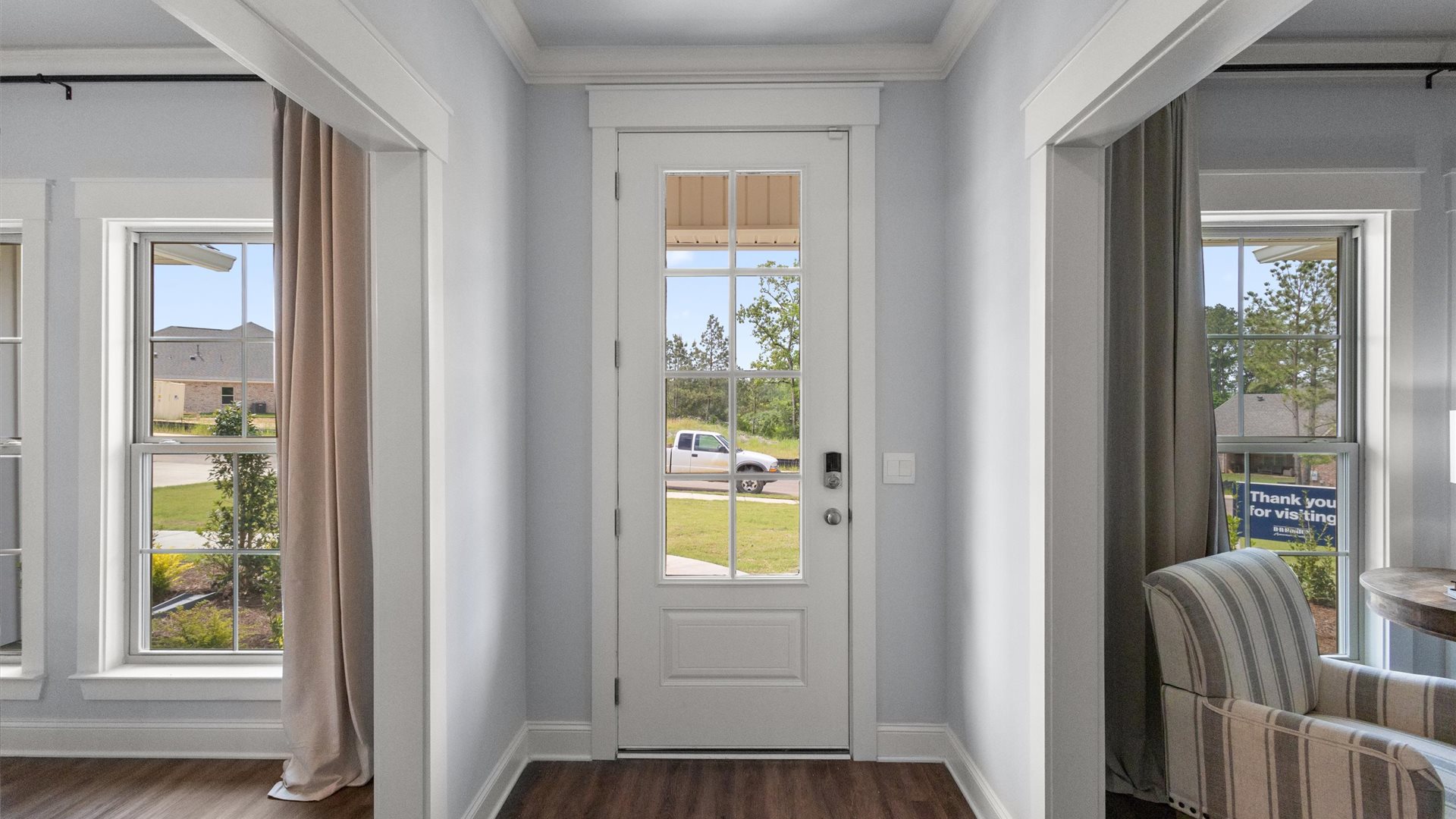 Interior entry way next to dining and living area