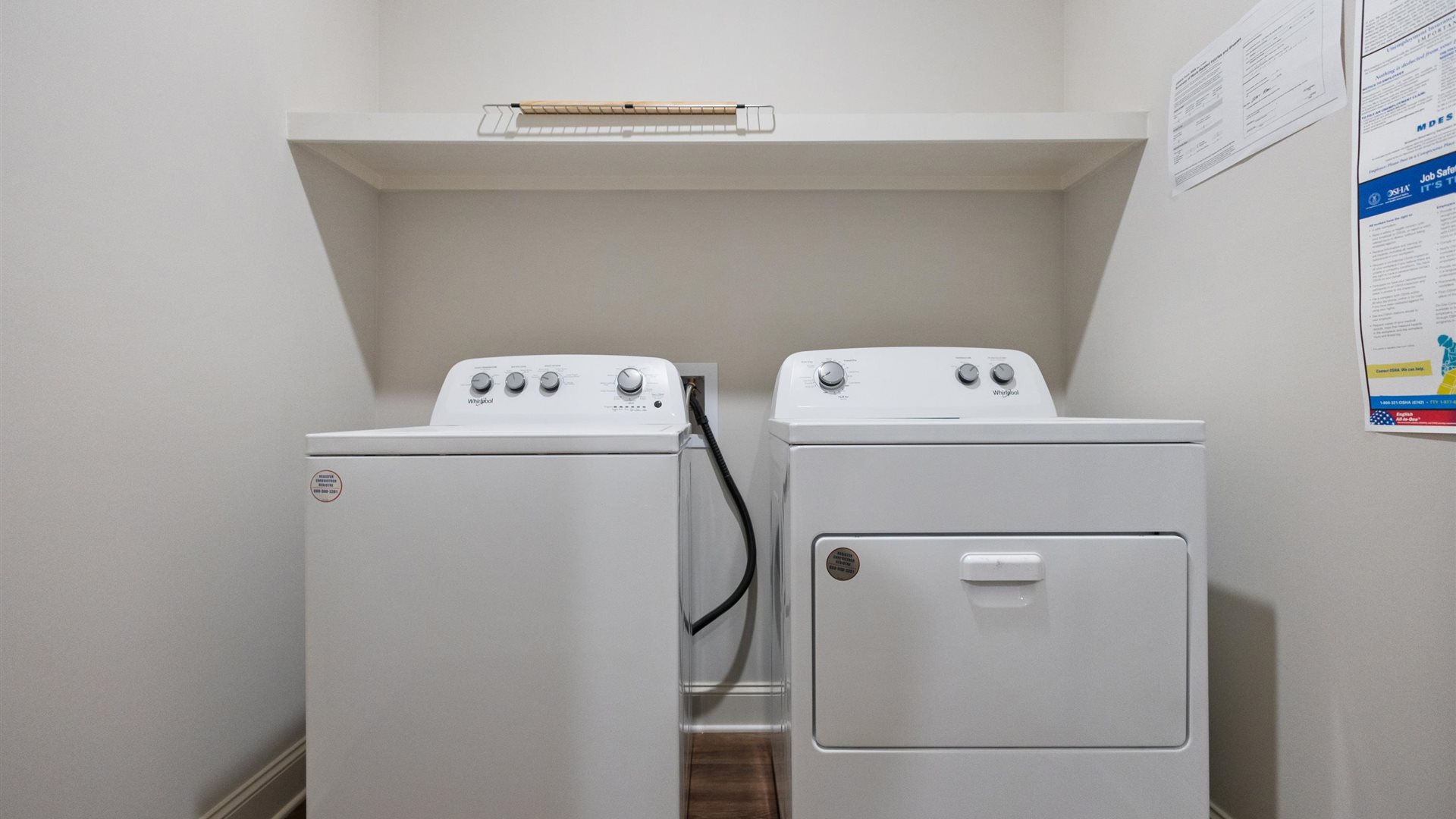 Interior laundry room