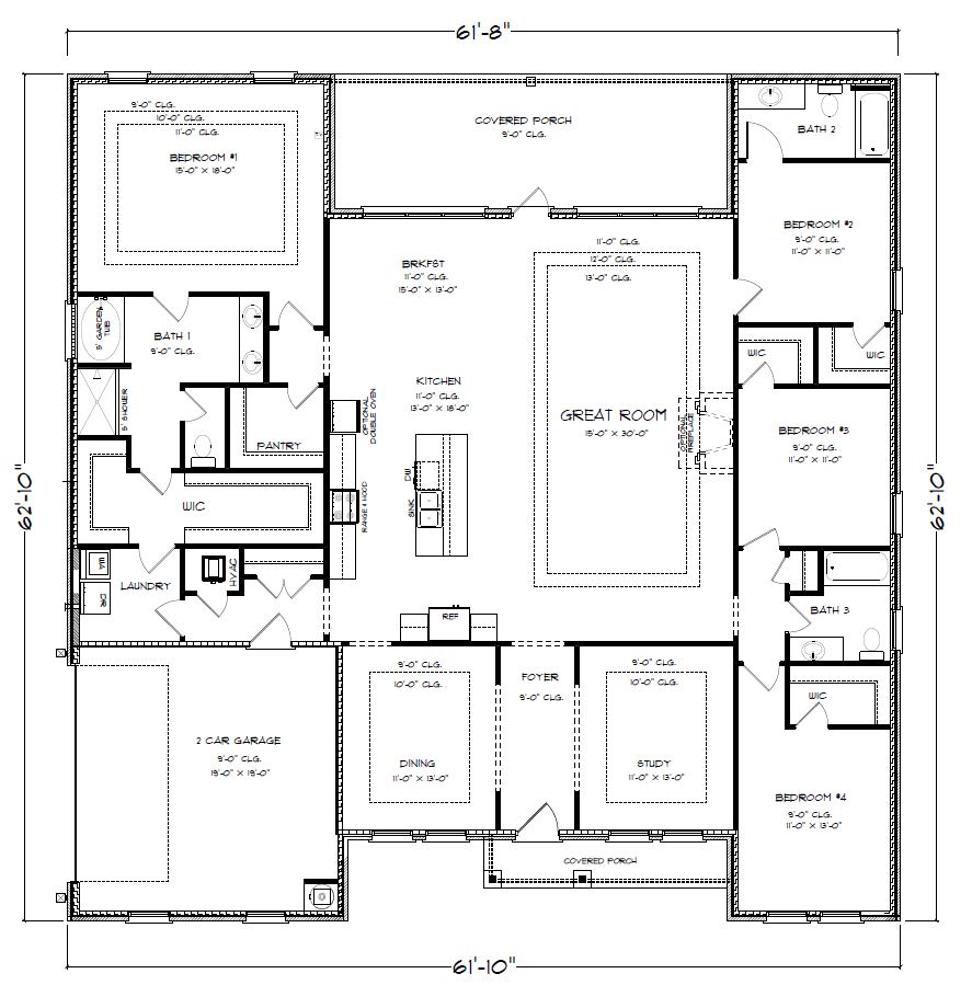 The Kingston C Side Entry Floorplan