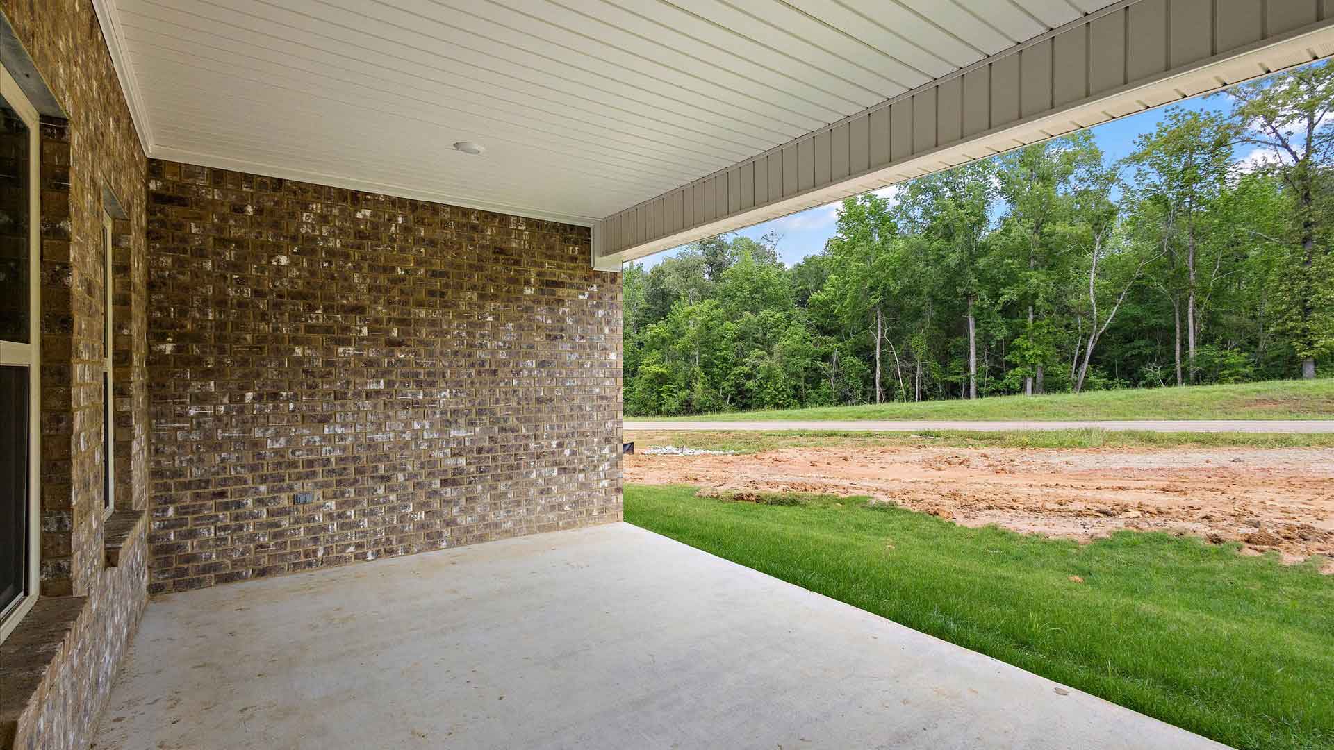 exterior of covered back porch