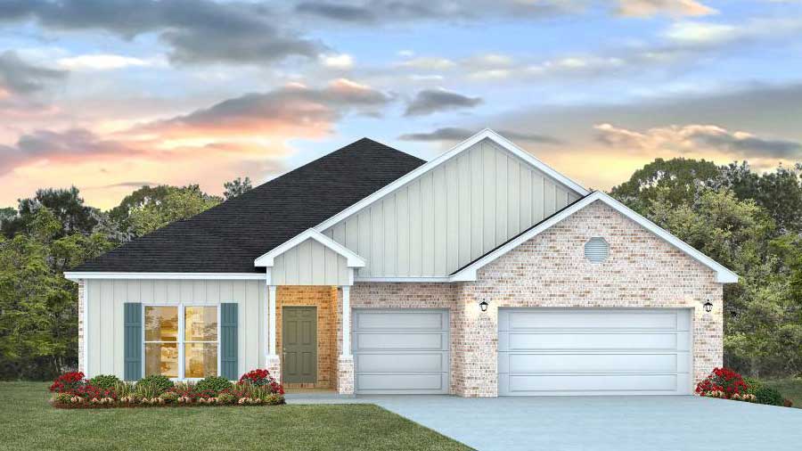 The Camden single-story floor plan in the Horseshoe Bend community