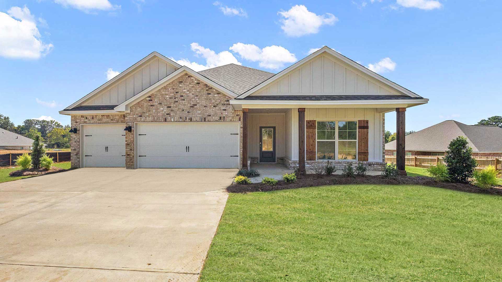 Destin single-story home with a two-car garage., in Clinton, MS.