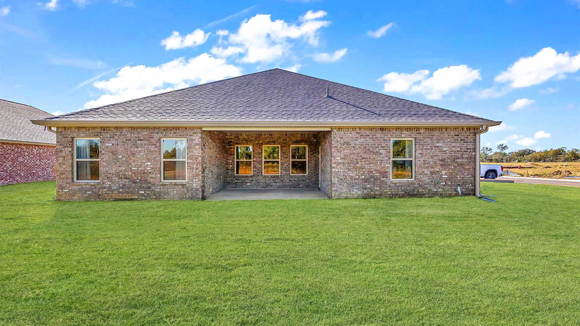 Patio opens to greenspace