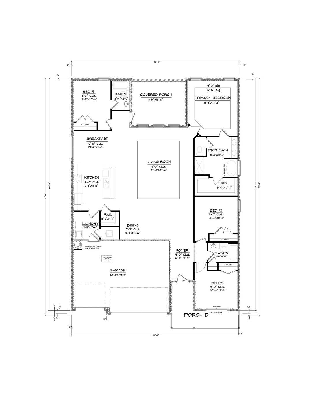 Destin floor plan in Horseshoe Bend