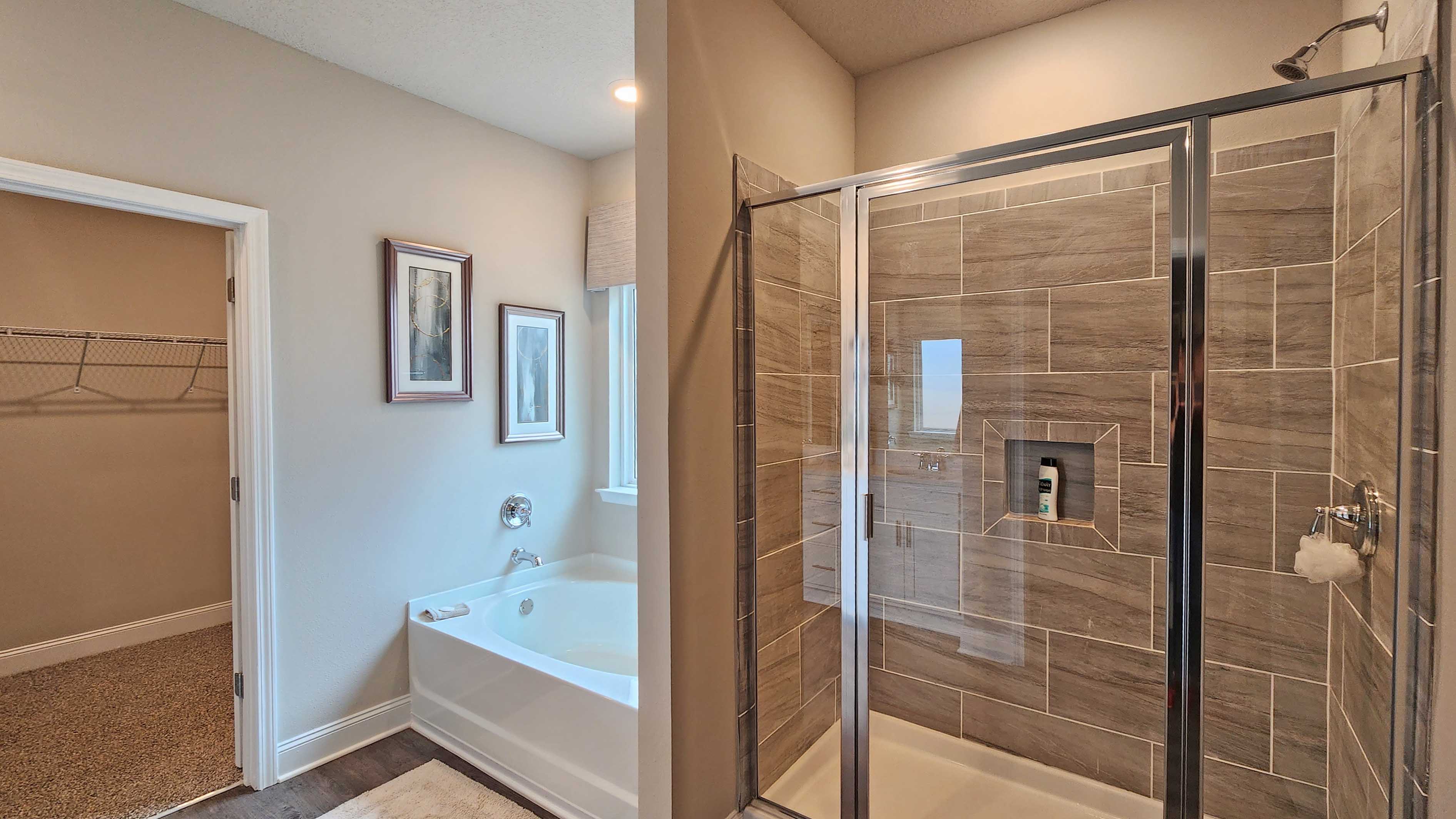 garden tub with walk in shower