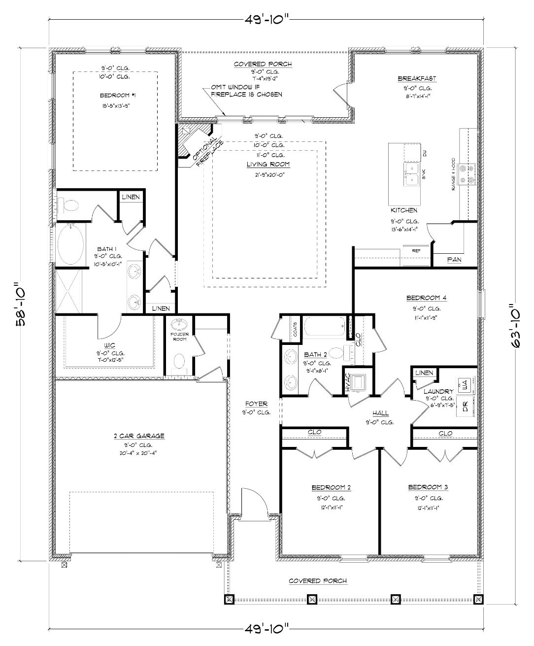 Victoria floorplan single story home.