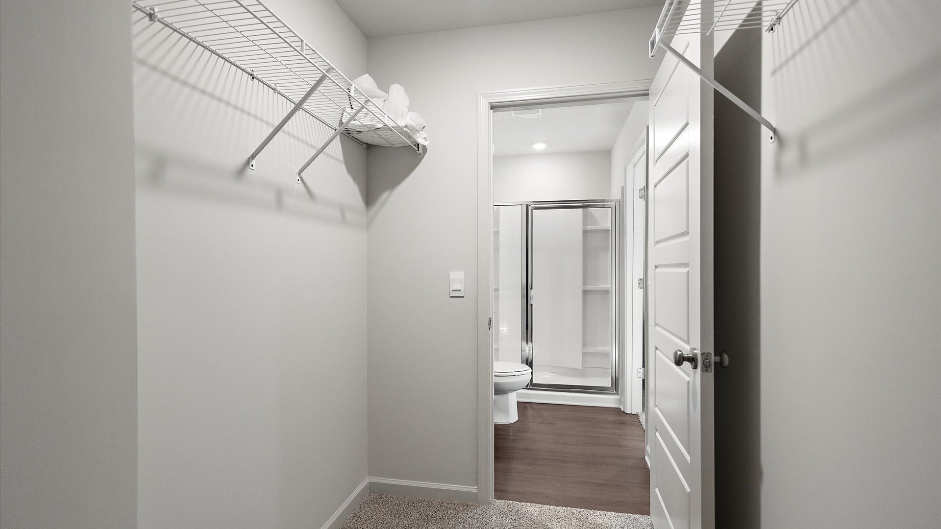 Spacious walk-in closet