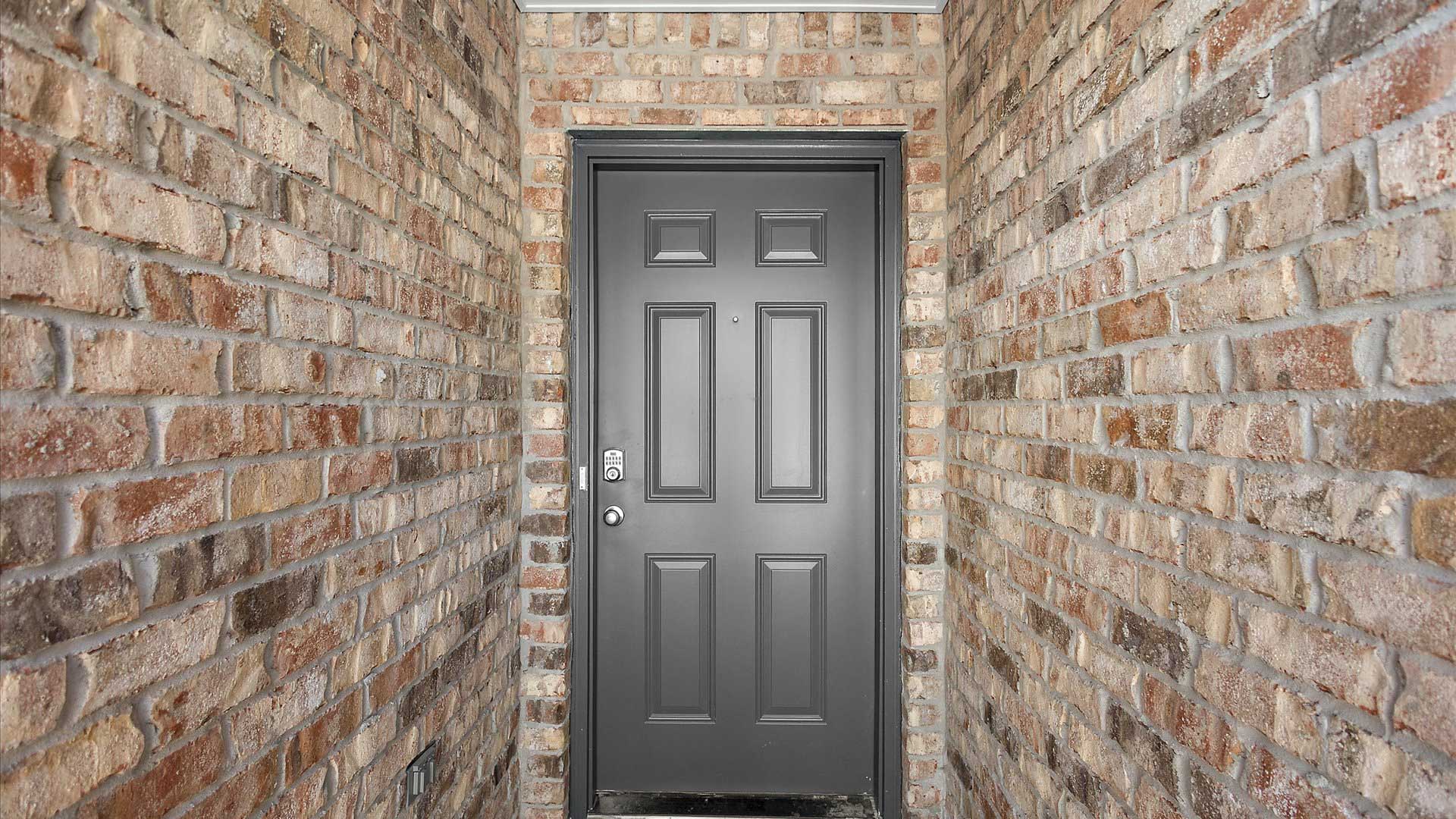 Front door entry into the home