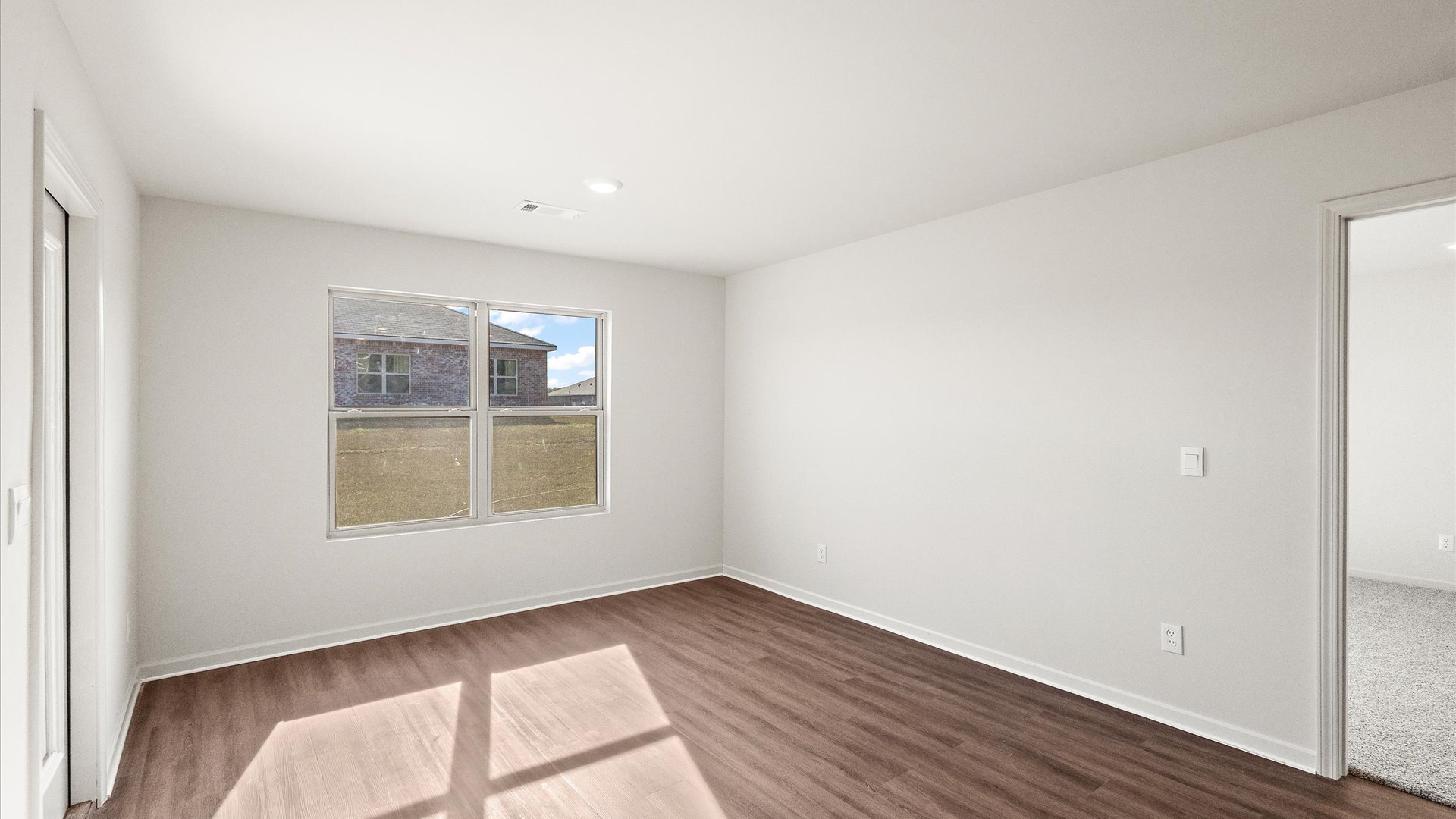 Dining room with door to patio