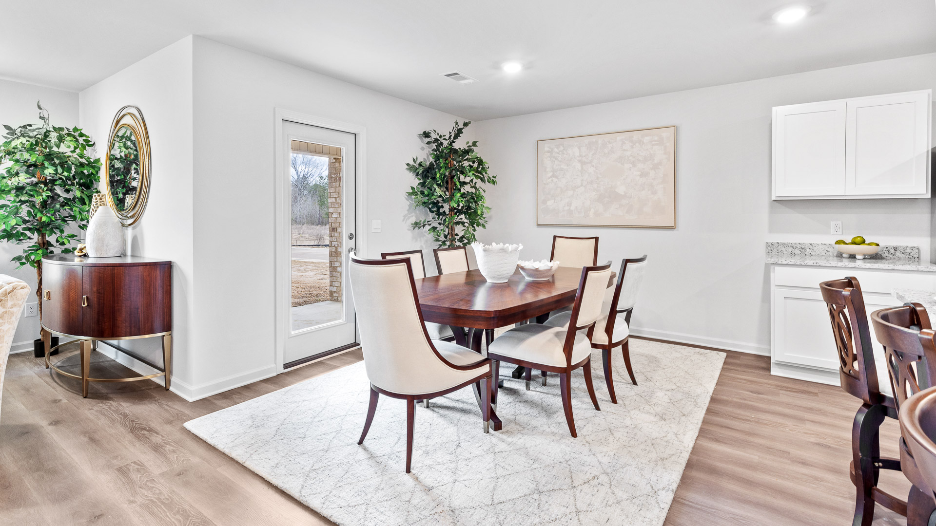 View of the dining room from the living room.