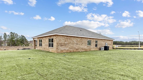 View of the house from the back yard.