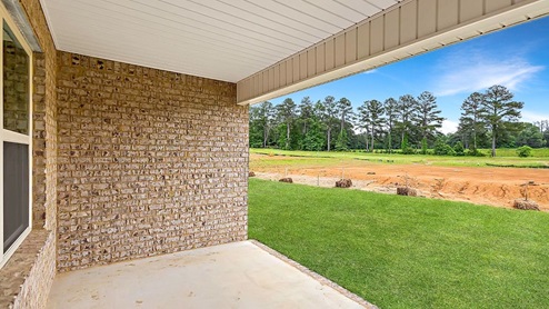 The covered back patio perfect for entertaining.