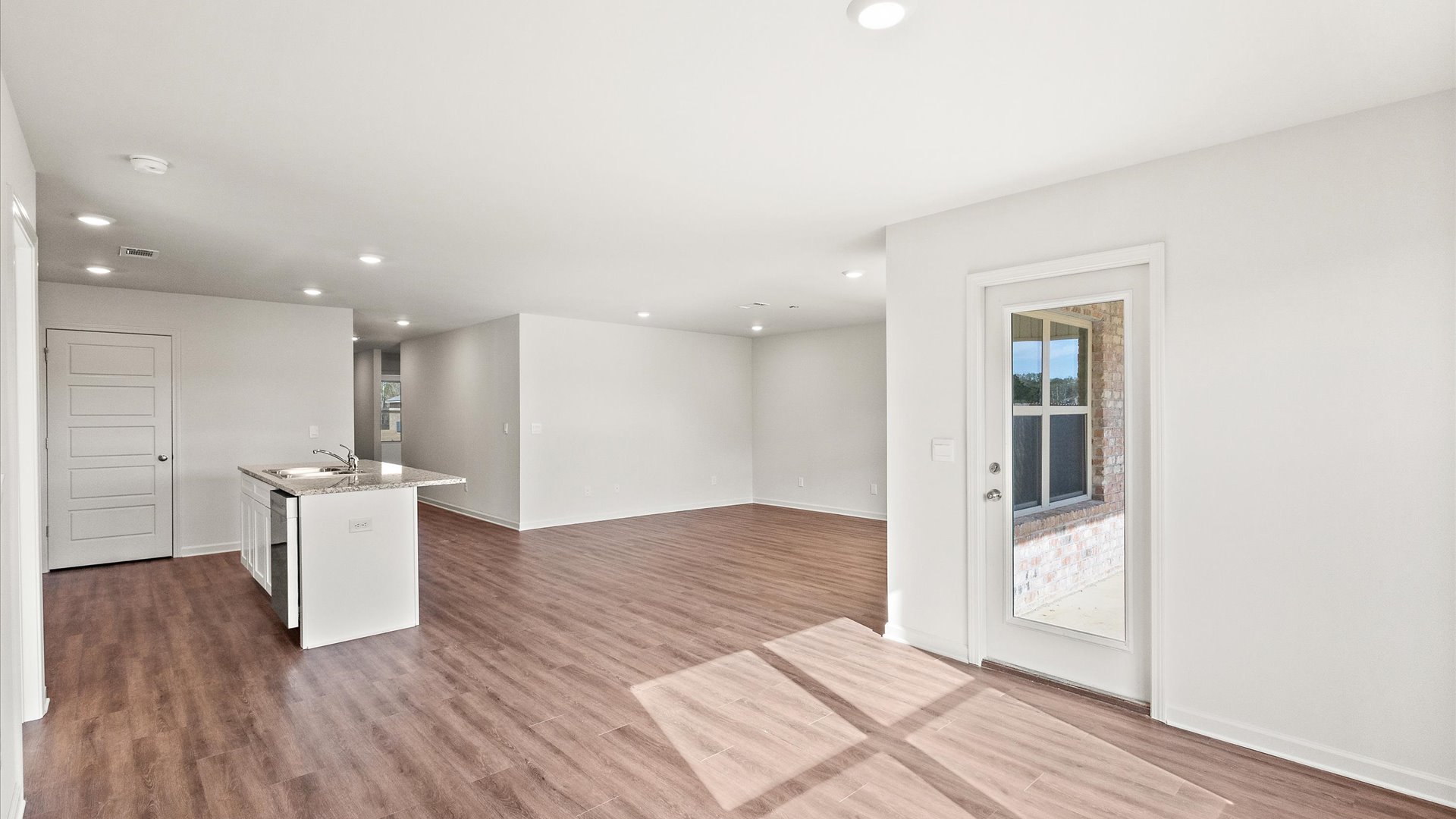 Kitchen overlooking the living space