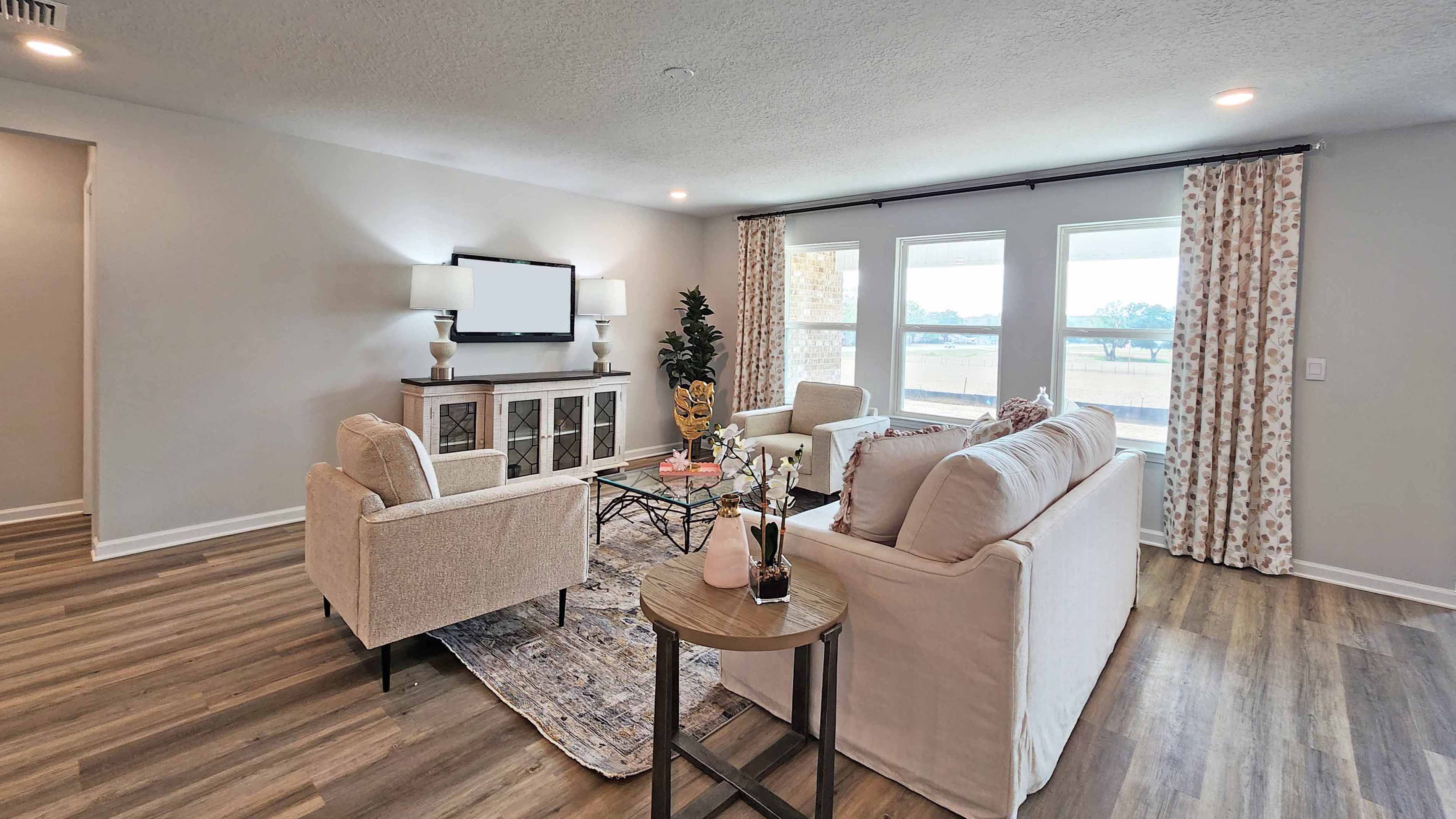 Living room with couch and furniture